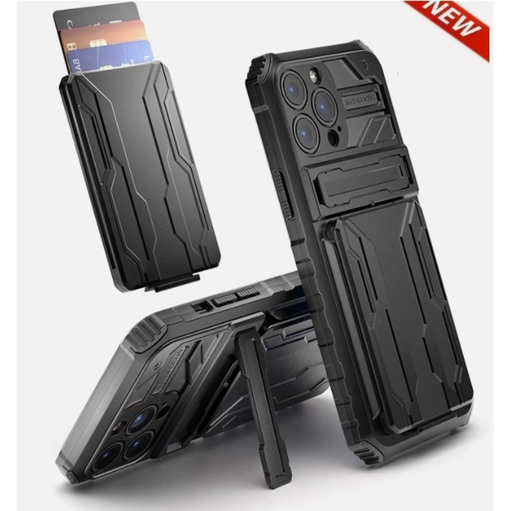 For iPhone 13 13 Pro Max Phone Card‎ Holder Case Heavy Duty Shockproof Cover